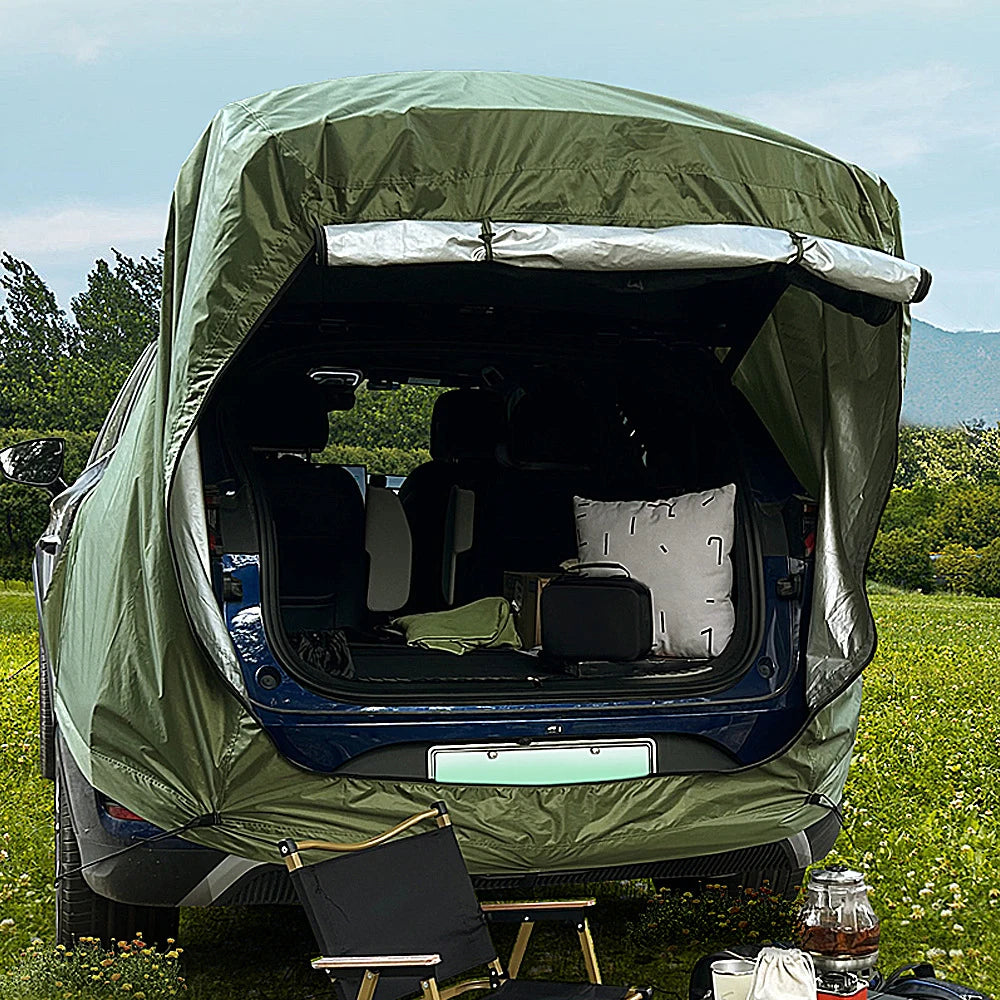Car Rear Extension Tent With Canopy For Outdoor Camping