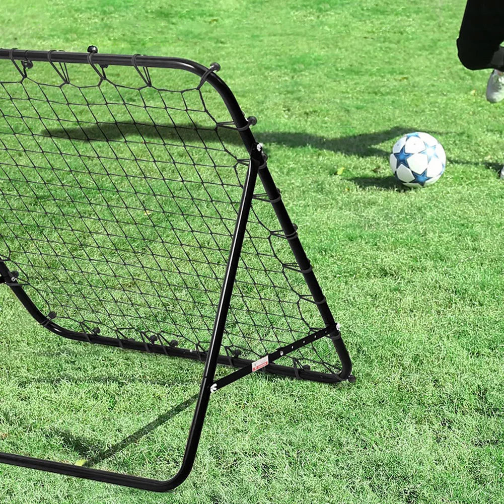 Soccer Rebounder Net with 20 Elastic Ropes Kickback Football Practice Net Target Goal Rebound Net Beginner Training Aid