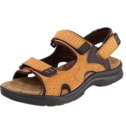 Mens Genuine Leather Sandals Lightweight Outdoor Casual