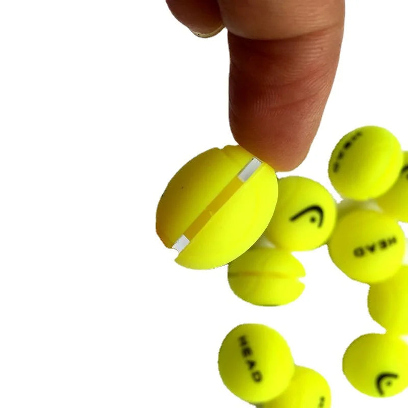 HEAD 3D Fluorescent Yellow Ball Shock Absorber Silicone Tennis Racket Shock Absorber Cushioned Tennis Racket Accessories