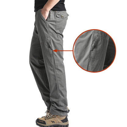 Men's Cargo Pants With Multiple Pockets Ankle Length Casual Outdoor