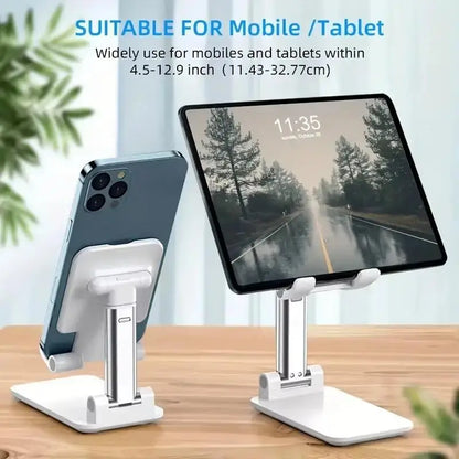 Foldable Desk Phone and Tablet Holder Stand Universal Adjustable