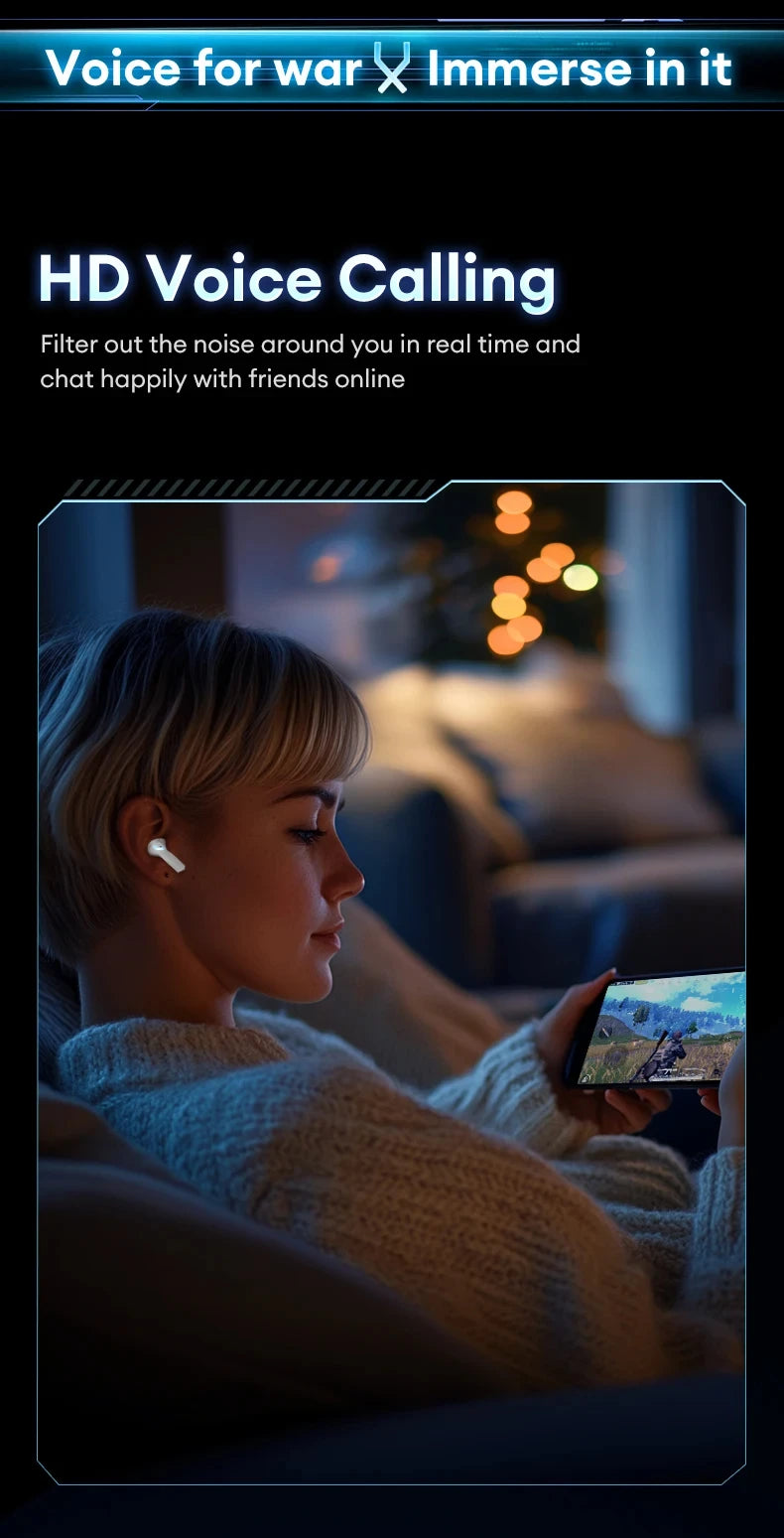 Lenovo XT53 Wireless Upgrade Bluetooth 5.4 Earphones Ultra Long Endurance Low Latency Gaming Headset LED Digital Display Earbuds