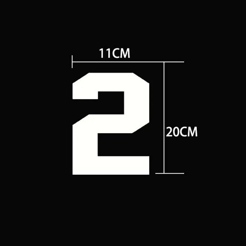 20*11CM/ Big Number Letter Patches Clothes Sticker,0~9 White,Black Digital Number Jersey Badges Heat Transfer Iron on Patches