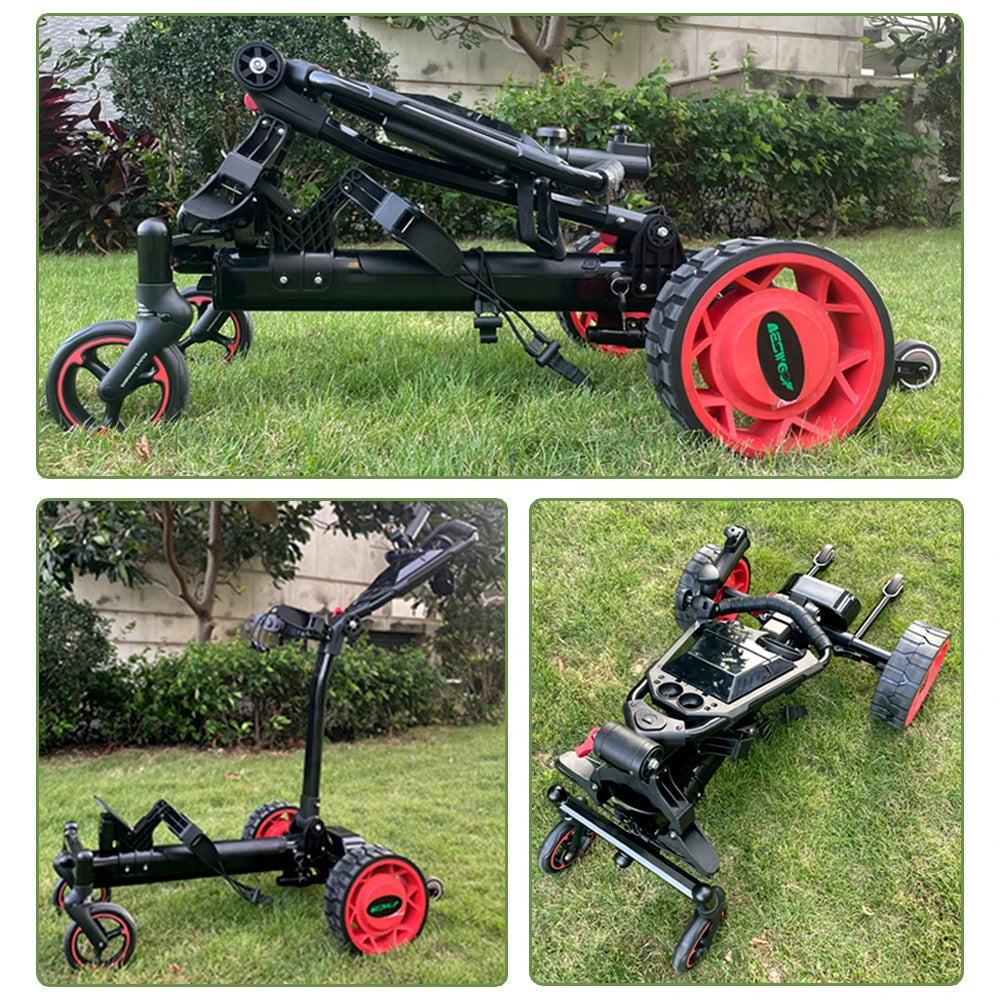 ESWING US Warehouse Golf Electric Cart 4 Wheel Folding Golf Trolley Remote Controlled Follow-Me Golf Caddy Cart