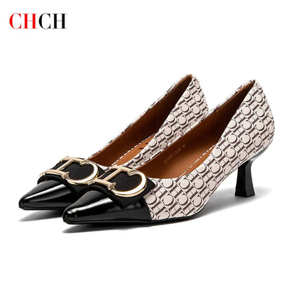 4cm Black PU Slingback Pumps For Women Pointed Toe Platform
