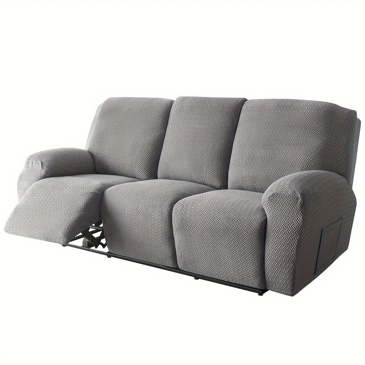 Recliner Sofa Cover Lazy Chair Solid Color Cushion Cover Sofa Cover 1/2/3/4 Seat Texture Stretch Sofa