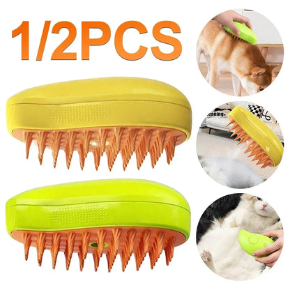 3 In 1 Steam Pet Brush Detangling Grooming Tool For Dogs And Cats