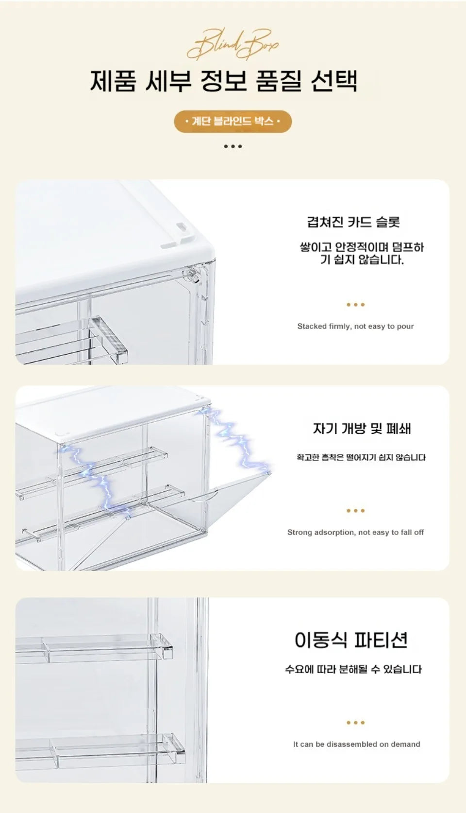 1Pc Acrylic Organizer for Collectible Figure and Blind Box Toy Large-Capacity High Definition Transparent Miniature Display Case