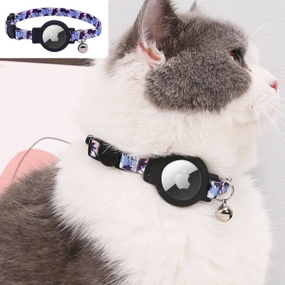 Pink Nylon Cat Collar With Bell For Tracking Device