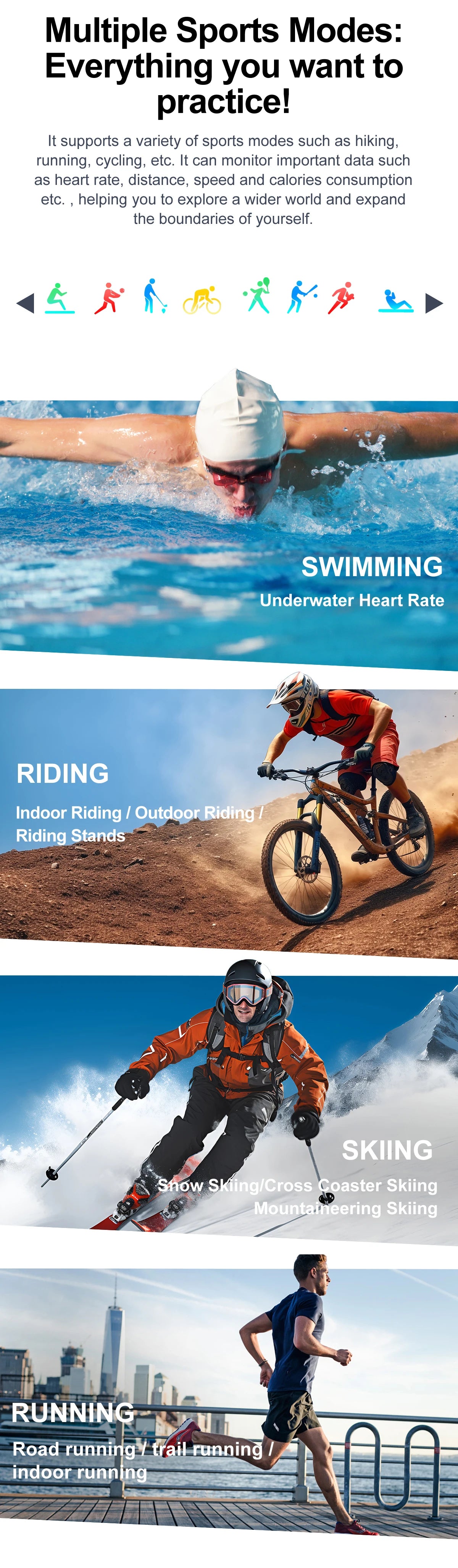 Men Smart Watch with AMOLED Display & Fitness Tracking