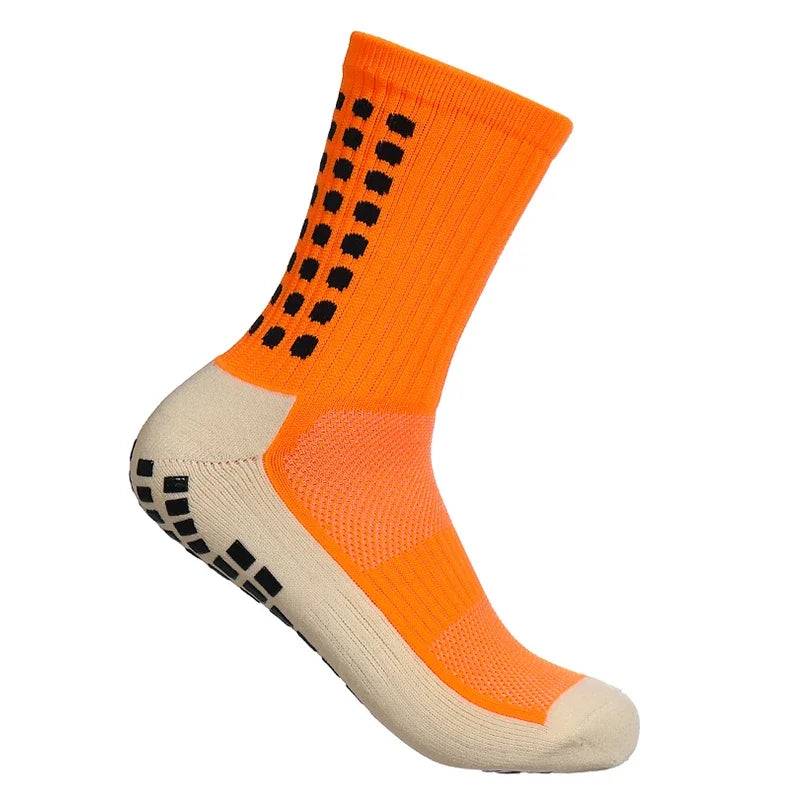 MagiMobo Grip Football Socks Glue Dispenser Men Mid Calf Socks Non Slip Running Sports Socks