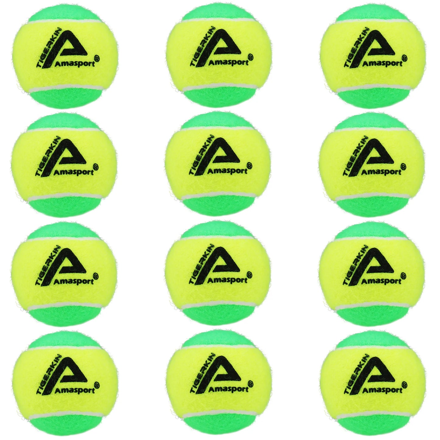 AMA SPORT Kids Training (Transition) Balls 20% 50% 75% Slower For Beginner Child Practice Tennis Soft Beach Tennis Ball 6~12PCS