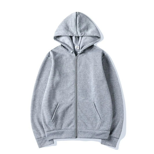 2025 Fashion Casual Black Grey Blue Zipper Hoodie Hip Hop Street Sweatshirt Skateboarding Men/Women Hoodie Men's Hoodie