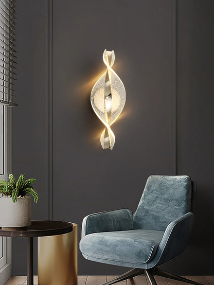 Acrylic LED Wall Light, Gold And Black, Wall Mounted, Bulbs Included