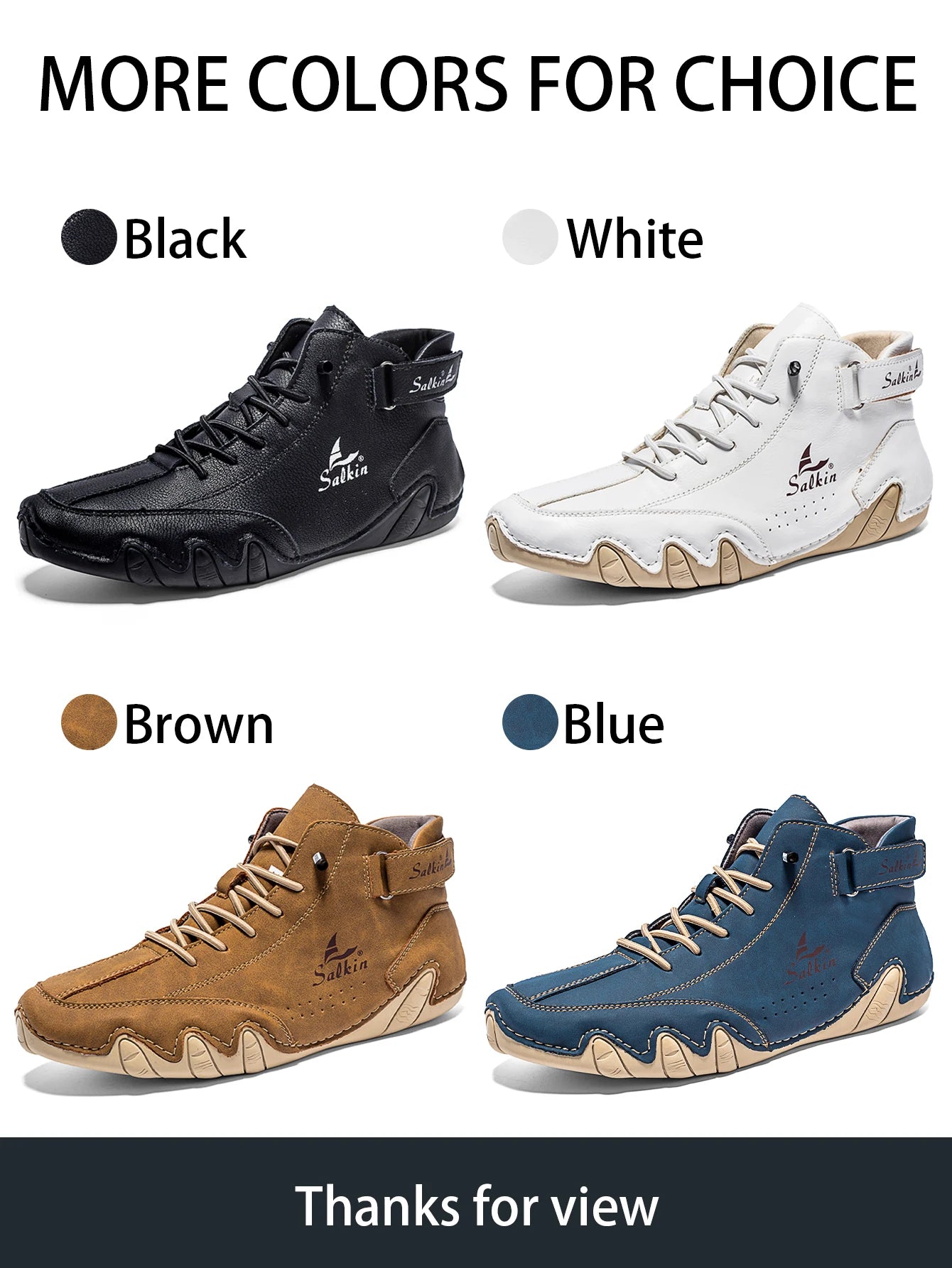 Handmade Outdoor Men Boots Men Casual Leather Shoes Autumn Retro Breathable Casual Men's Sneakers Fashion Lace Up Ankle Boots