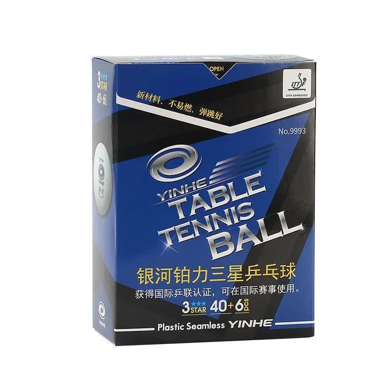 YINHE Seamless 3-star Table Tennis Balls, New Material 40+, Boli Blue 3-star, for Professional Training and Competitions