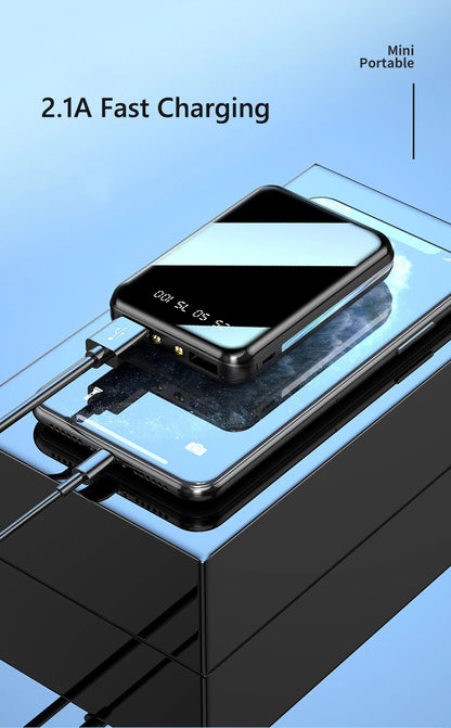20000mAh Mini Power Bank With Mirror Screen LED Display