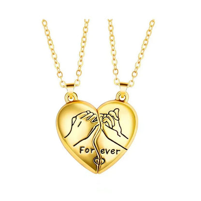 Heart ECG Pendant Necklace Stainless Steel And Zinc Alloy