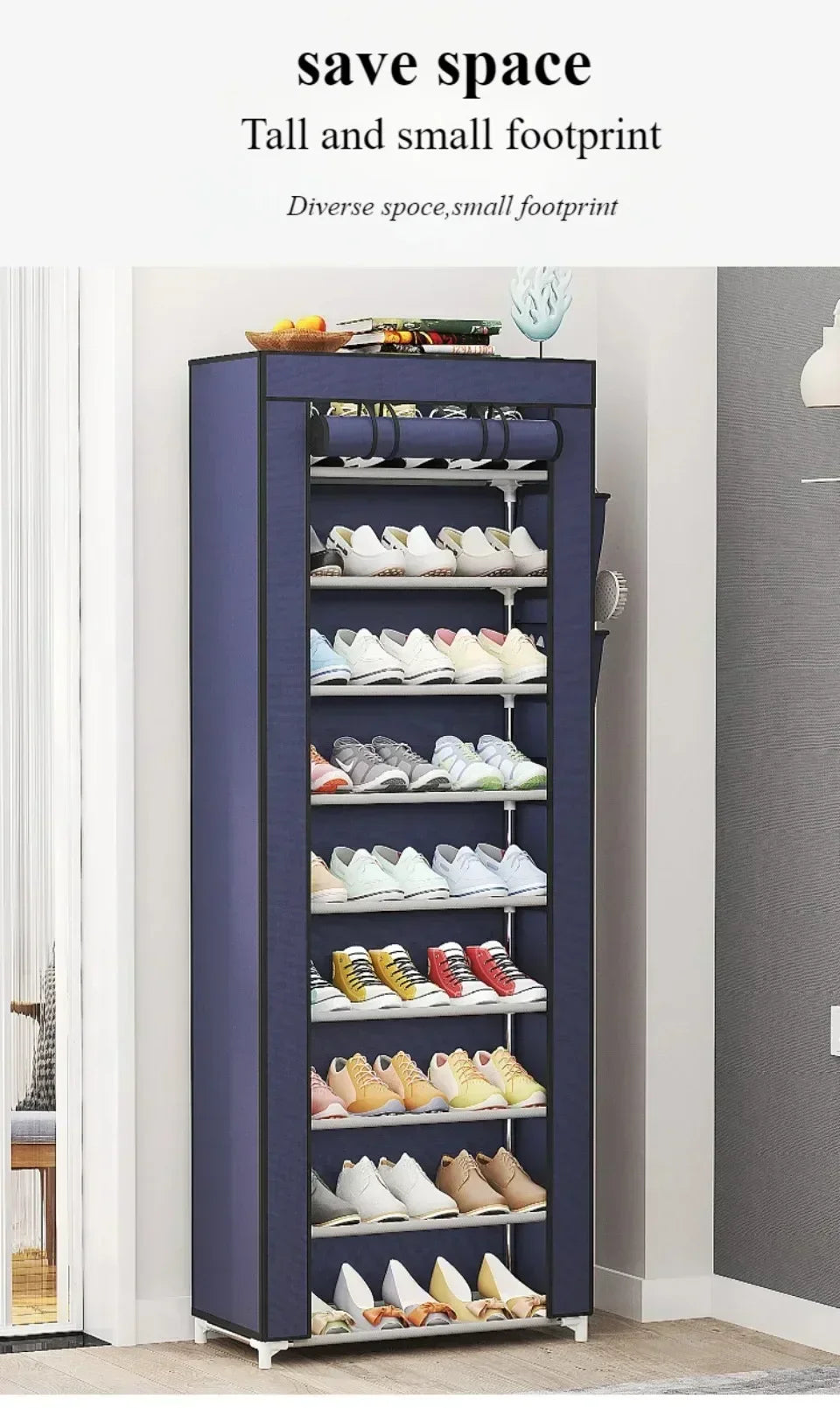 Dustproof Shoe Cabinet Economical Shoe Cabinet/simple Shoe Cabinet Entrance/space Saving Shoe Rack/storage Rack with Curtains
