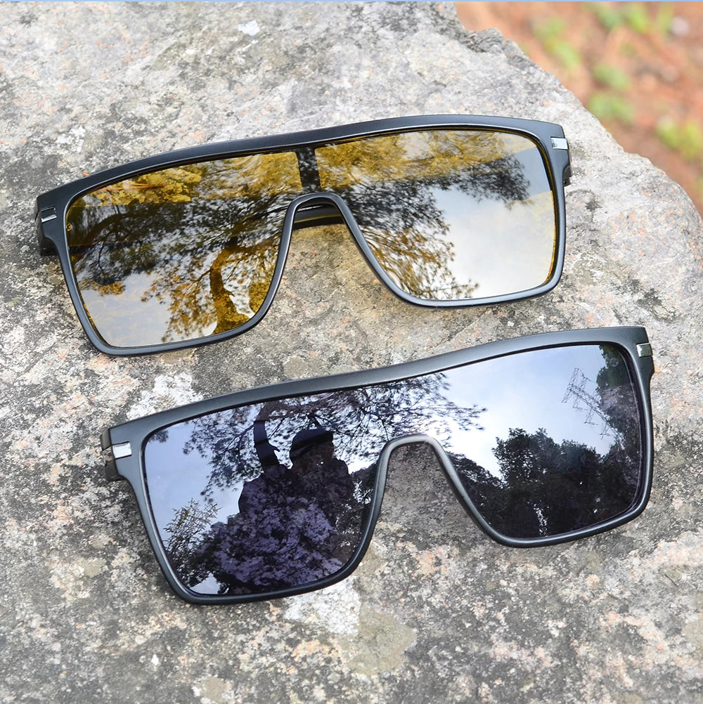 CRIXLAIS Fashion Photochromic Polarized Sunglasses Men Women Oversized Sun Glasses Male Night Vision Driving Goggles UV400