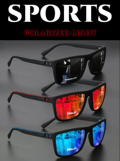 Polarized Square Frame Sunglasses Multicolor Lenses UV400