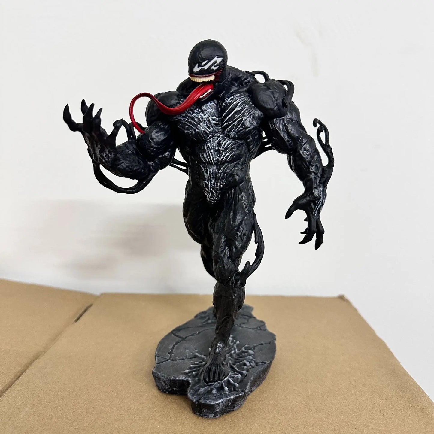 2024 Latest Venom Solid PVC Lying Position Venom Villain Alliance Spider Man Anime Handmade Model Decoration Doll