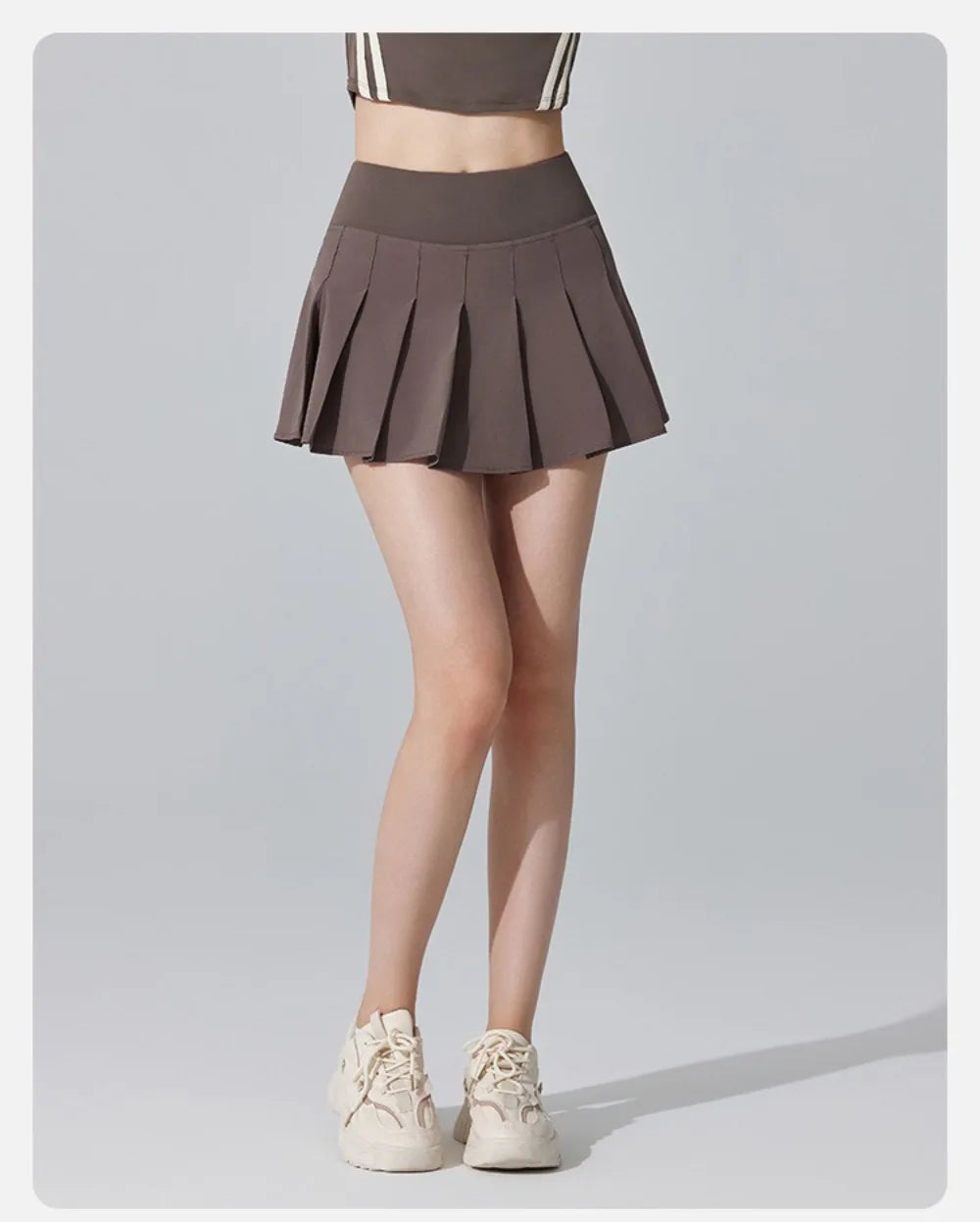 High Waist Slim Fit Pleated Skirt Running Sports Fitness Skirt Tennis Badminton Golf Short Skirt for Women