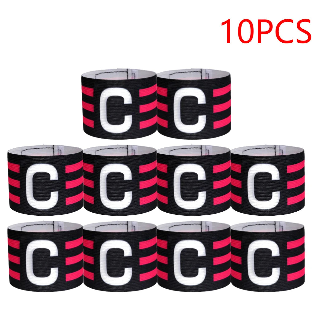 1-10pcs Leader Competition Armband Breathable Soccer Player Captain Group Armband Clear Icon Capitan Band For Football Captain