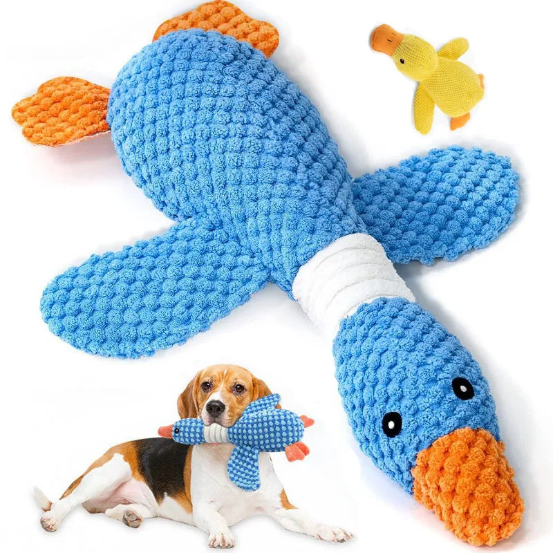 Indestructible Cat & Dog Plush Toy – Chew & Squeak Interactive Toy for Aggressive Chewers