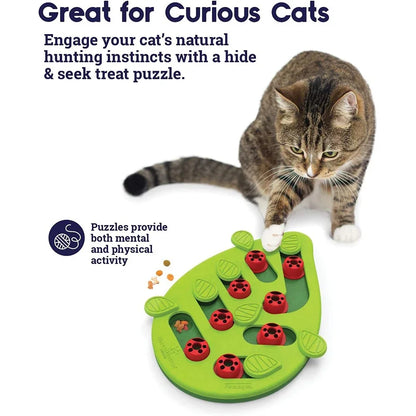 Cat Activity Toy Plastic With Treat Puzzle And Scratch Feature