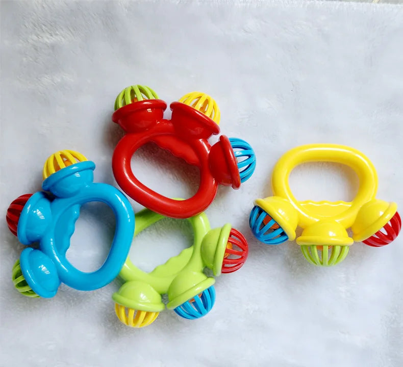 1-4PCS Baby Hand Rattle Ball Toy Newborn Grasping Hand Bell Sensory Toy Kids Safety Materials Toys for 0-24 Months Baby Children
