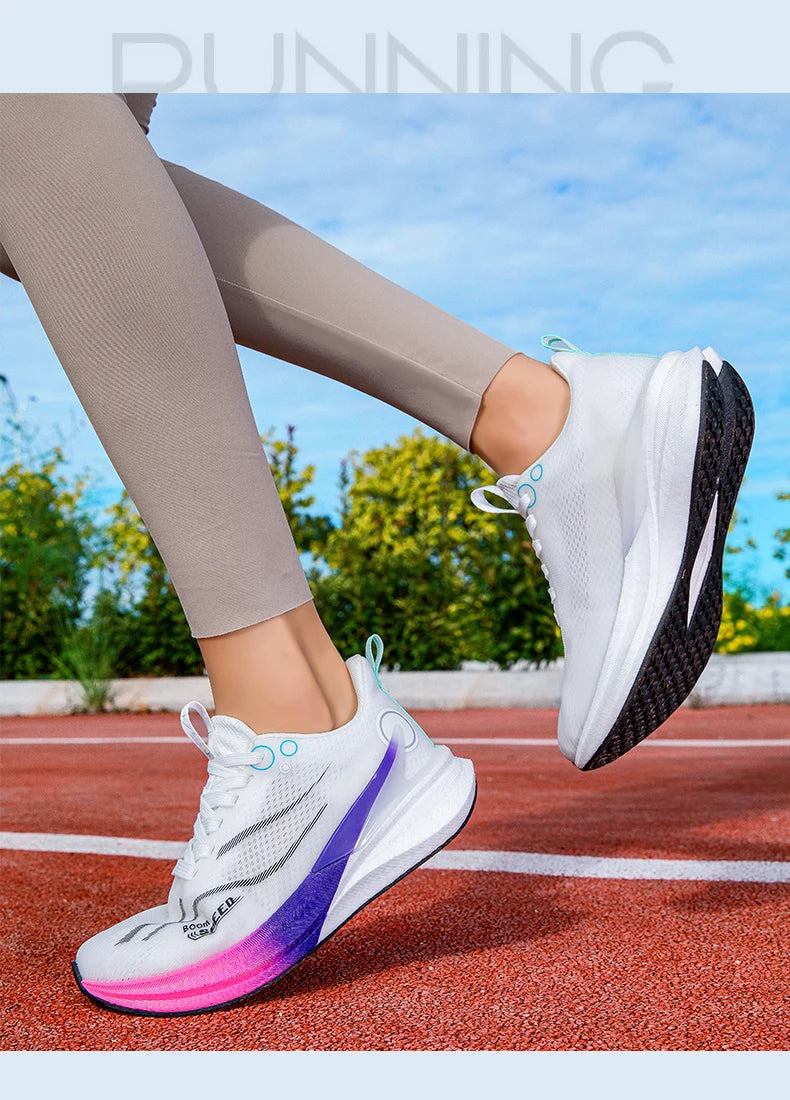 2025 Men's And Women's Professional Carbon Board Marathon Running Shoes Shock Absorption Ultra-light Stable Support Sports Shoes