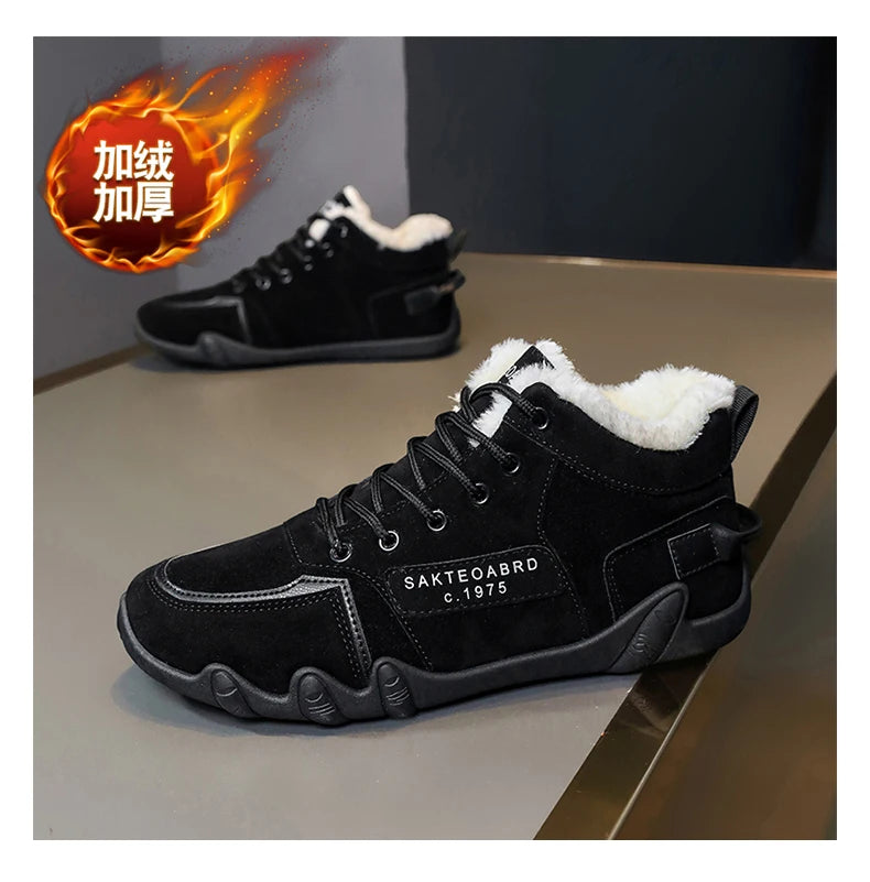 Men's Lace-Up Running Shoes, Casual Sneakers, Rubber Outsole, PU Insole