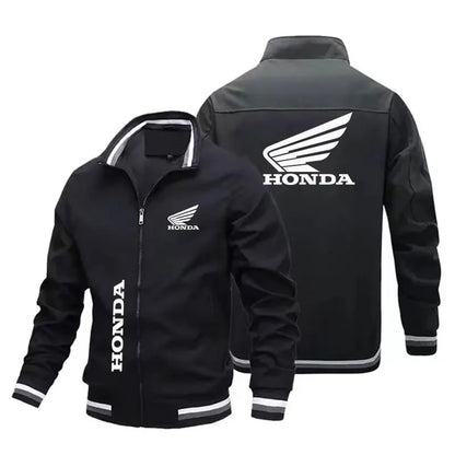 Mens Polyester Motorcycle Jacket Zipper Sun Protection