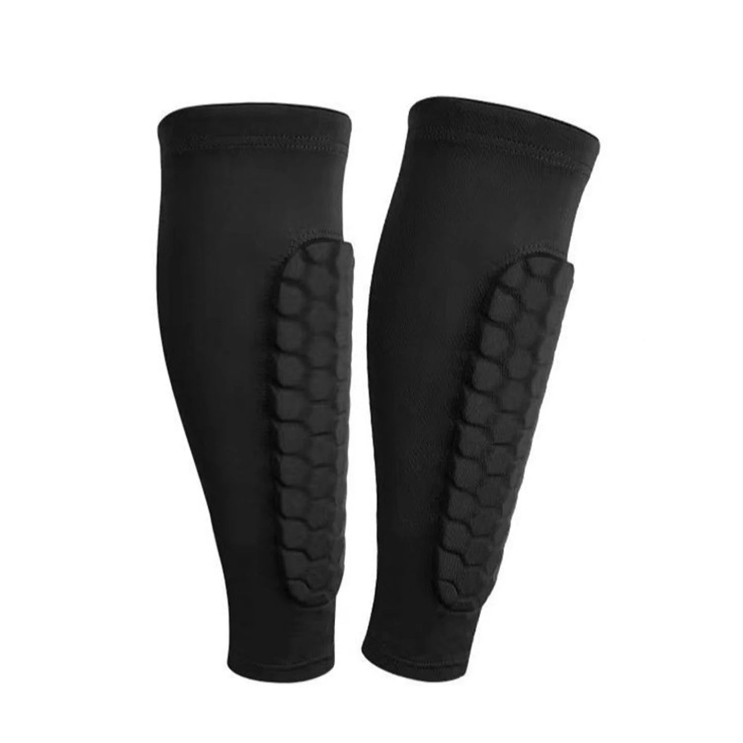 2pcs Shin Guards Football Basketball with Honeycomb Padding Breathable Nylon Anti Impact Sport Leg Protectors for Kids Adults