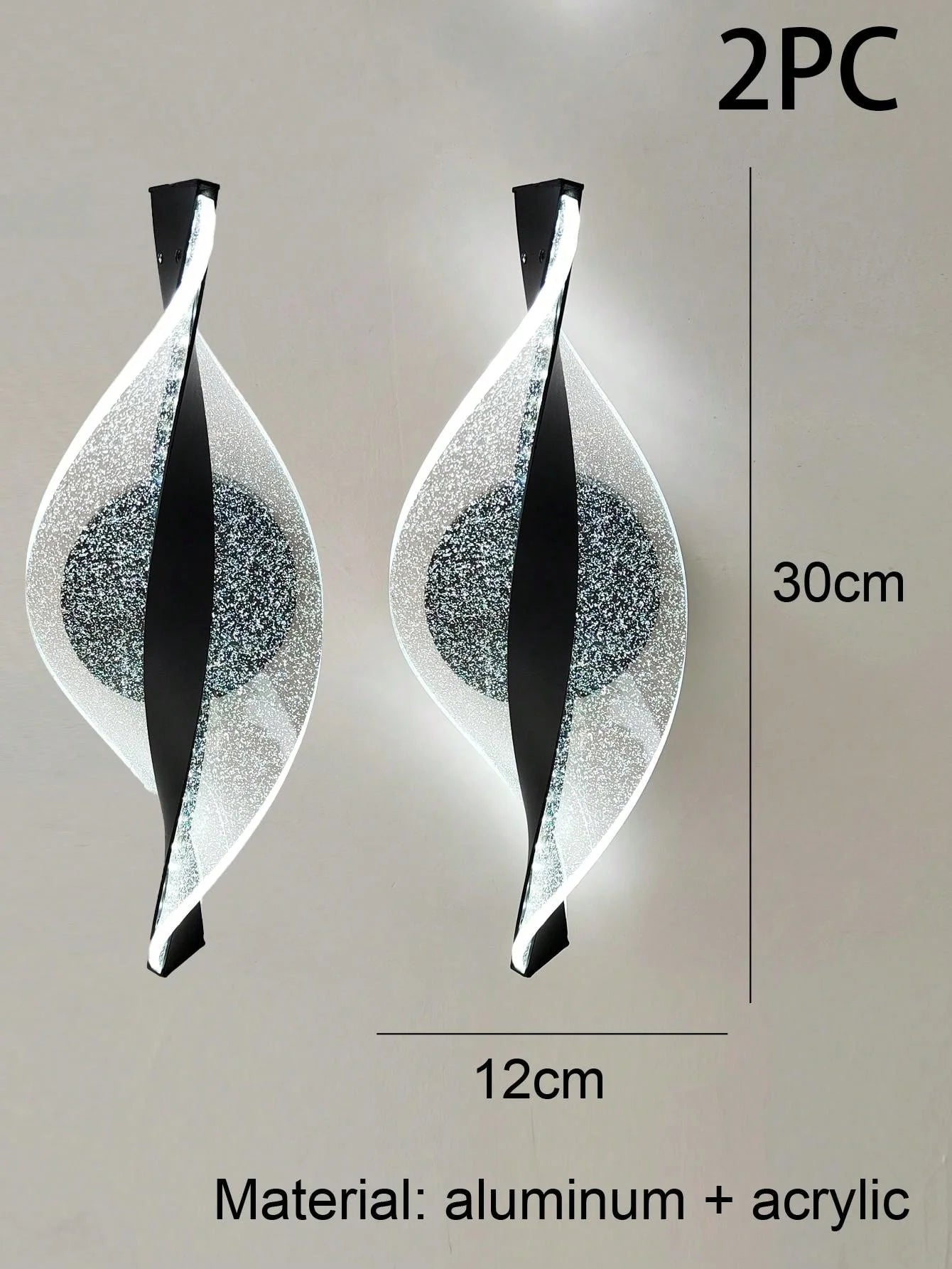 Modern Gold/Black Acrylic LED Wall Light – Bedroom and Living Room Decor