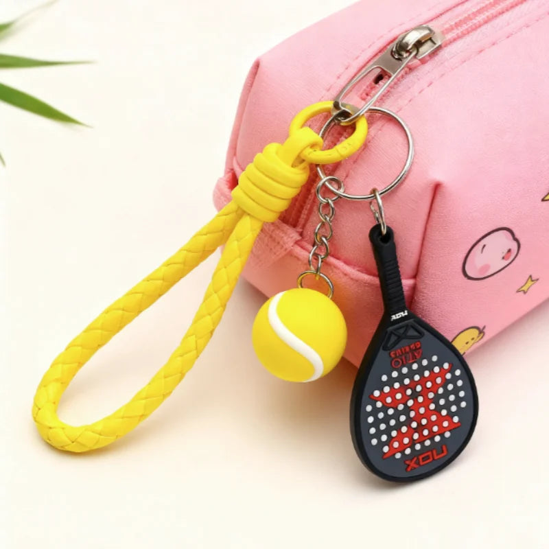 Nox Keychain, Tennis Racket Cute Combination, Sporty Individual Hanging Decor, Essential Accessory for Sports Enthusiasts