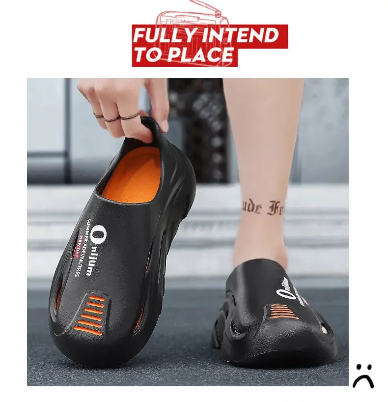 Mens Summer Beach Flip Flops EVA Sole Outdoor Casual