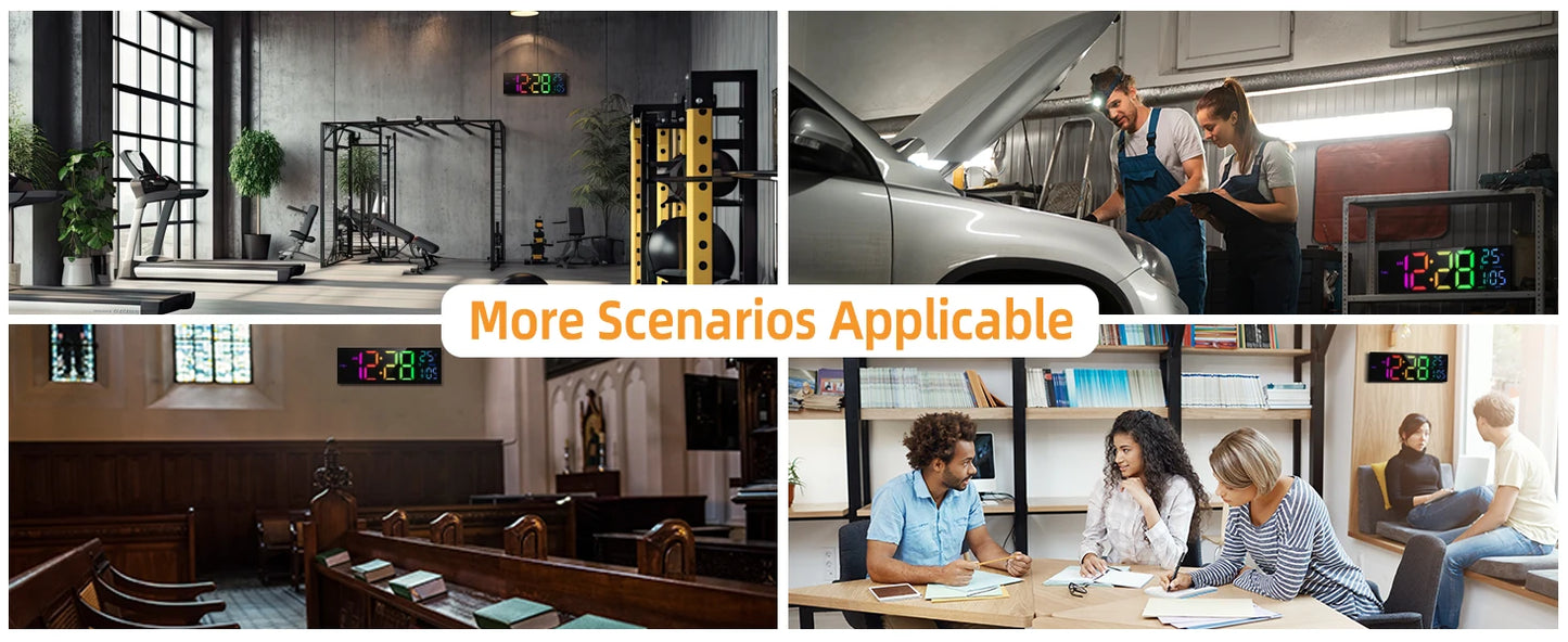 16" Modern LED Wall Clock