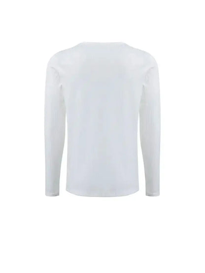 Men's Collarless Button-Front Knit Shirt Plus Size Long Sleeve Elastane