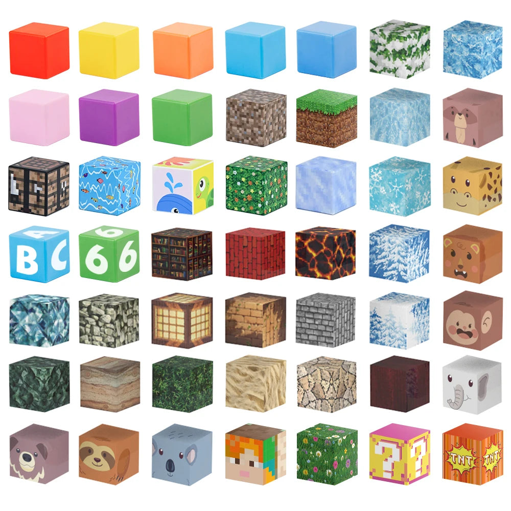 Magplayer 2.5cm Magnet Building Blocks 32PCS Educational Toys Plastic Puzzle STEM Magnetic Cubes Christmas Gifts for Toddler Kid