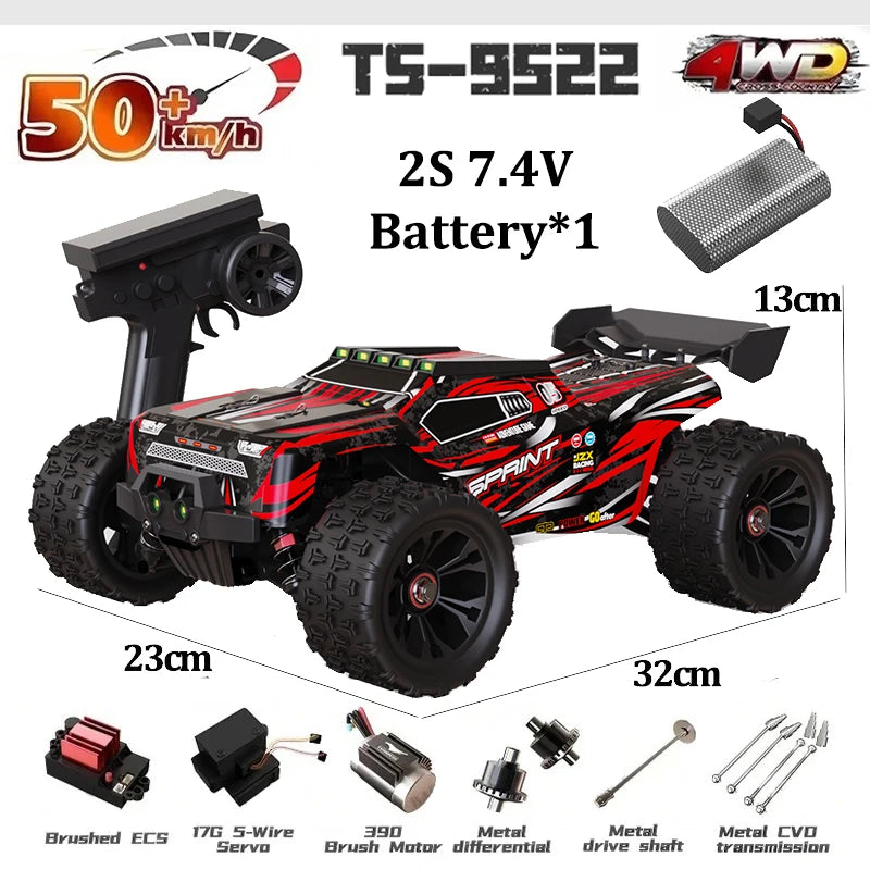 1:16 WLtoys 9522pro Professional Racing Car 85 Km/h 4WD Brushless Remote Control Vehicle Road-Off-Road Drifting Type Rc CarGift