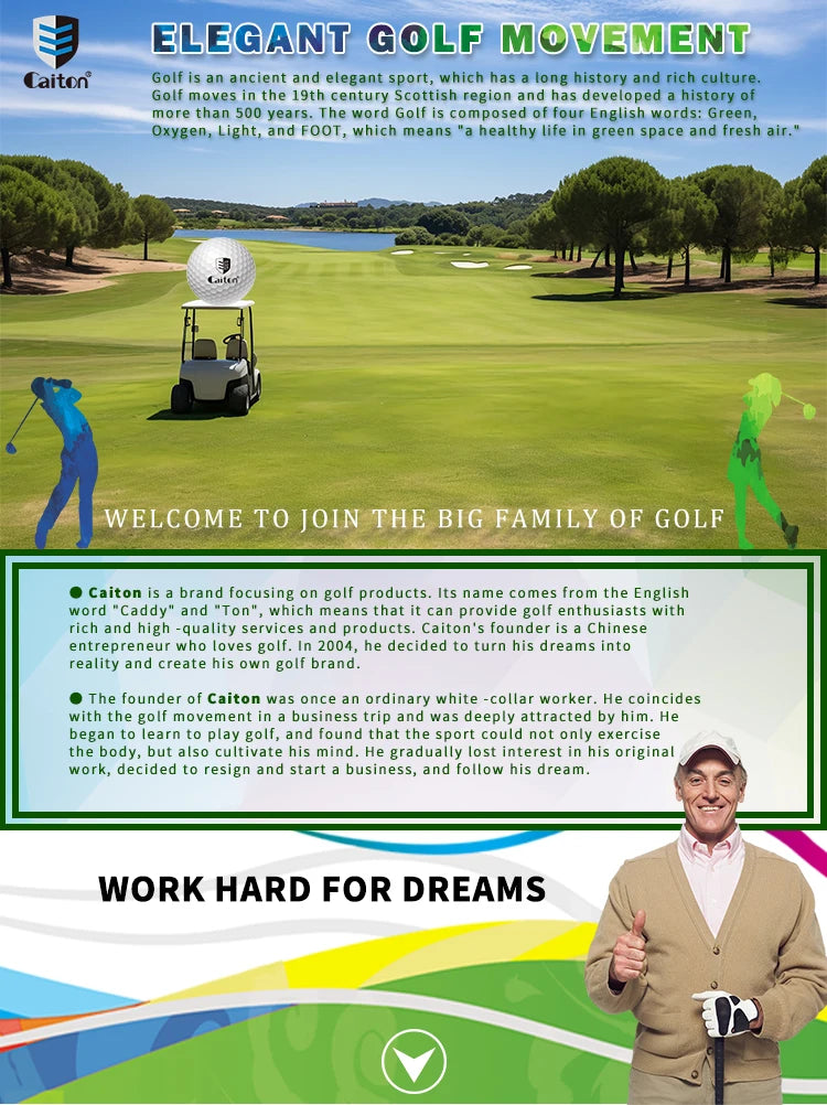 Caiton 100pcs 3-Layer Golf Balls - High Performance, Long Distance, Spin Control, Durable, High Accuracy - Training & All Levels