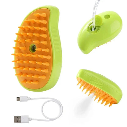 3 In 1 Steam Pet Brush Detangling Grooming Tool For Dogs And Cats