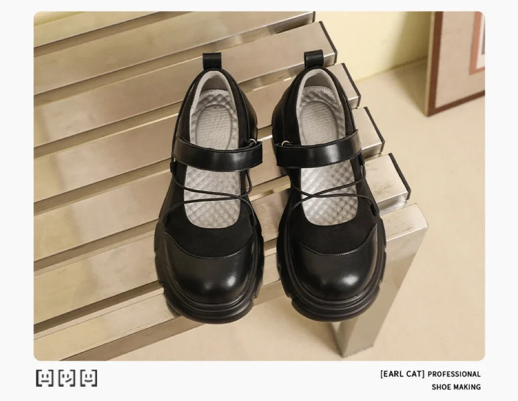 Autumn Chunky Women Sports Shoes Fashion Shallow Butterfly-knot Platform Sneakers Ladies Casual Flats Outdoor Mary Jane Shoe