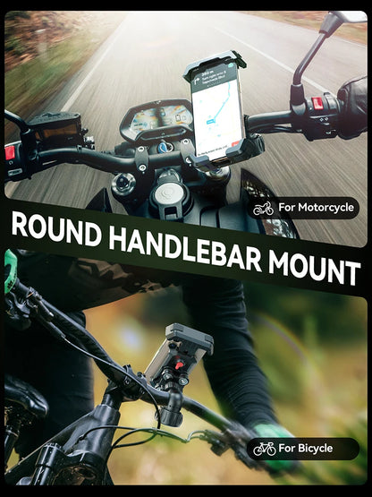 Bike And Motorcycle Phone Holder Mount With Vibration Dampener, 4.7-7 In