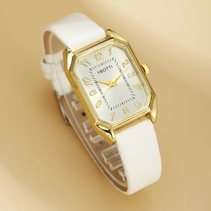 Fashionable Ladies Quartz Watch with Bracelet – Classic Square Design