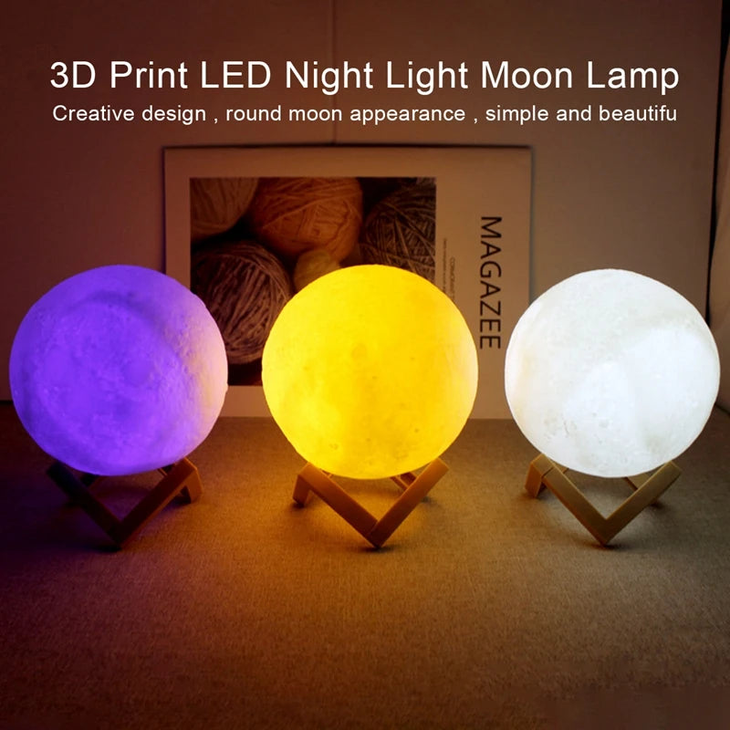 LED Moon Light Galaxy Lamp – Book Night Light for Kids, Birthday Gift & Bedroom Decoration