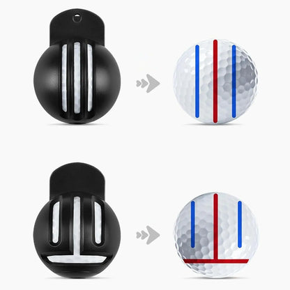 Golf Ball Alignment Tool Fade-Resistant With Two Stamp Markers